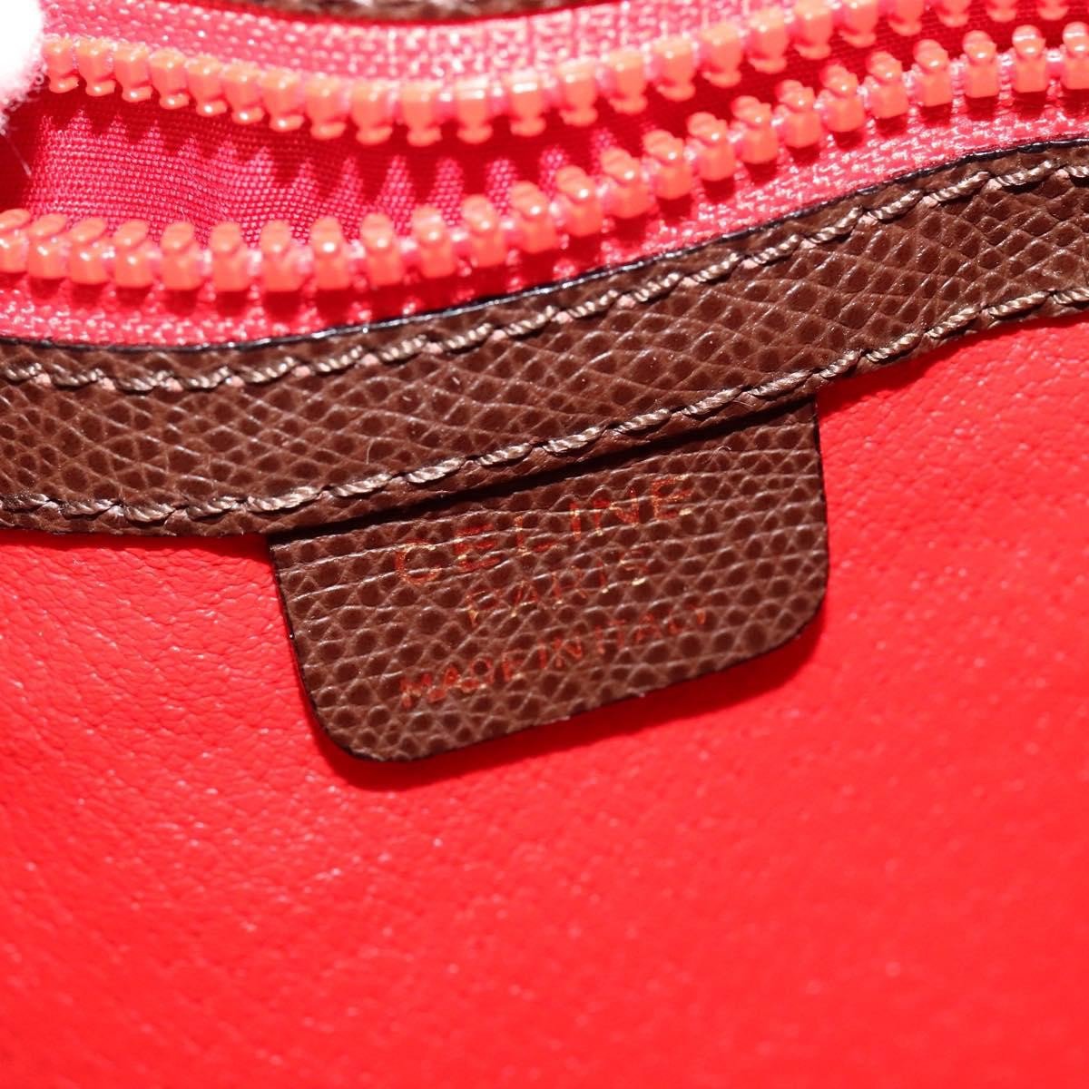 Celine Vintage Turnlock Leather Bruin