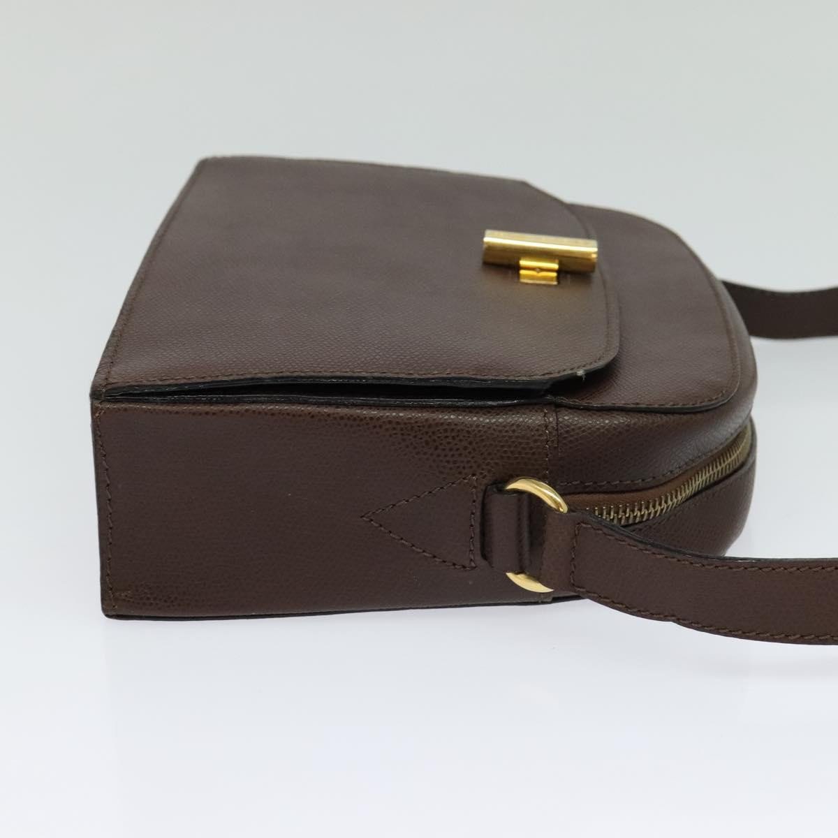 Celine Vintage Turnlock Leather Bruin