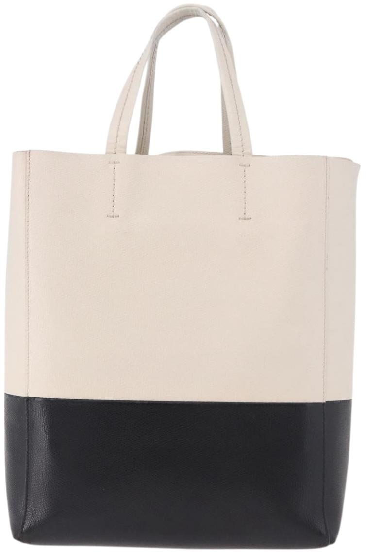 Celine Vertical Bi-Cabas Tote Leather Large Wit