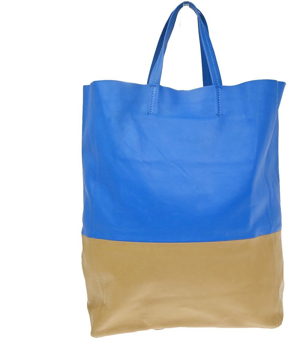 Celine Vertical Bi-Cabas Tote Leather Large Divers
