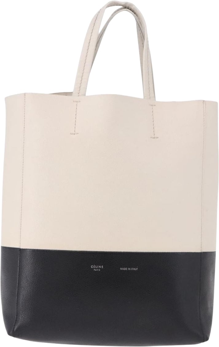 Celine Vertical Bi-Cabas Tote Leather Large Wit