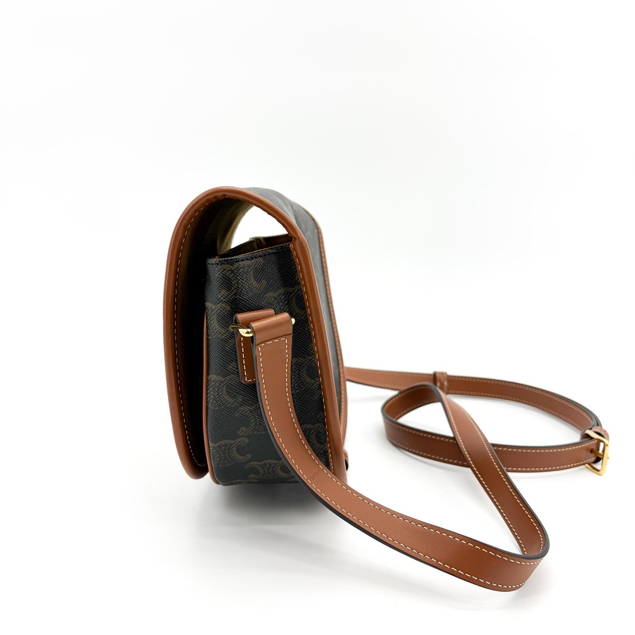 Celine Cuir Triomphe Folco Bag Leather Divers