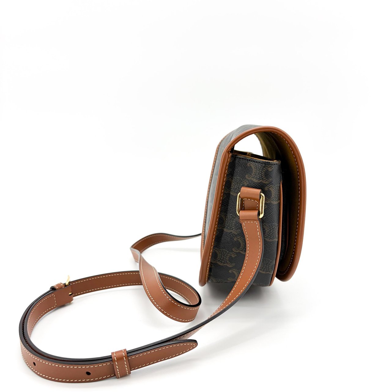 Celine Cuir Triomphe Folco Bag Leather Divers
