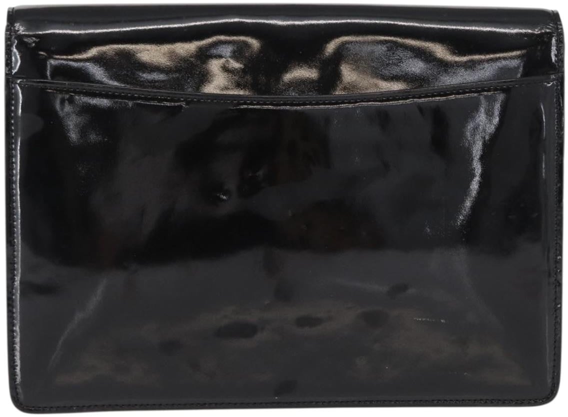 Celine Clutch Bag ENAMEL Zwart