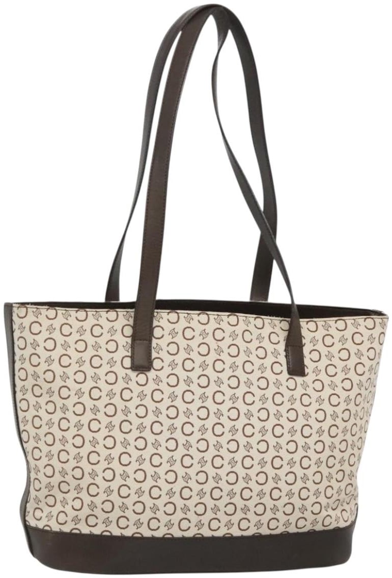 Celine Celine Vintage Macadam Shopper Tote Leather Goud