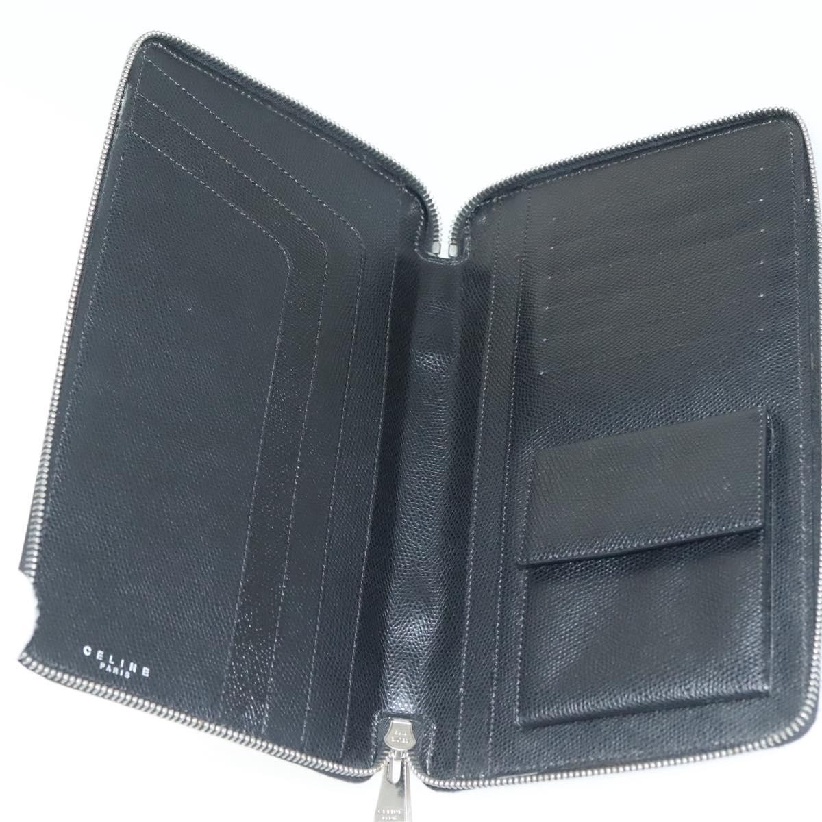 Celine Travel Organizer Leather Zwart