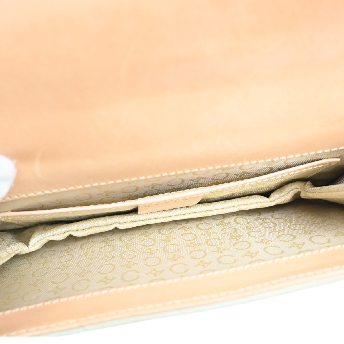 Celine C Macadam Shoulder bag Suede Beige