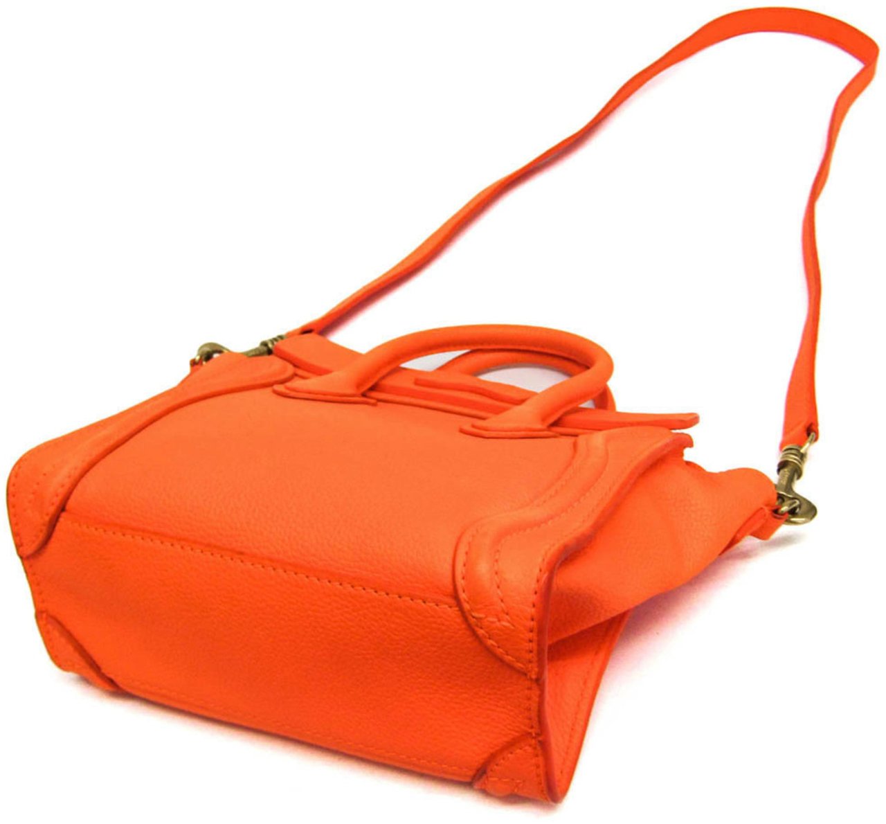 Celine Multicolor Luggage Leather Mini Oranje