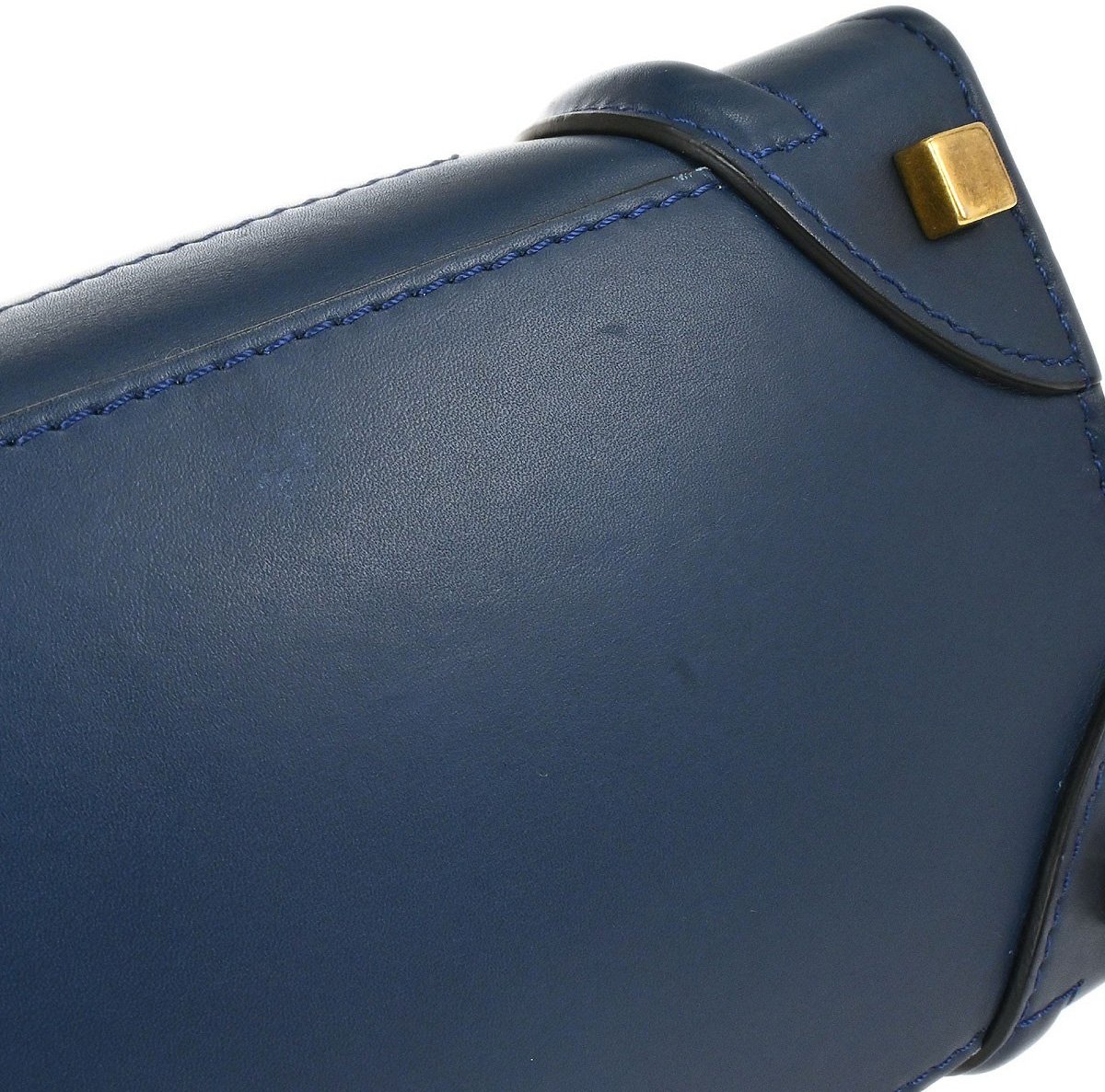 Celine Luggage Smooth Leather Nano Blauw