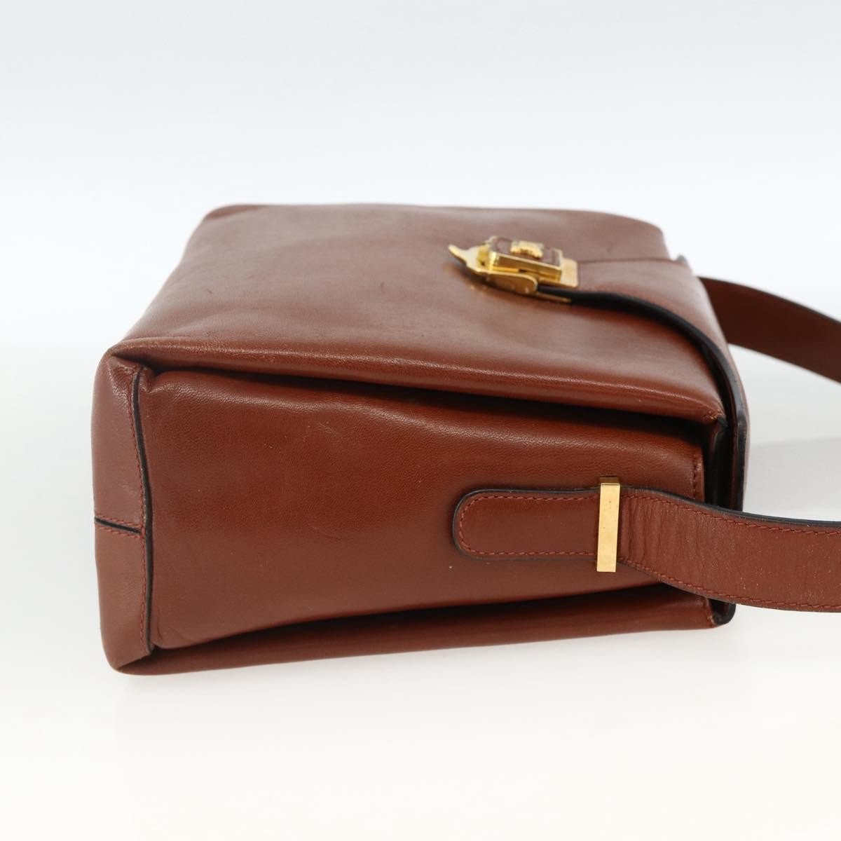 Celine Celine Triomphe Shoulder Bag Leather Bruin