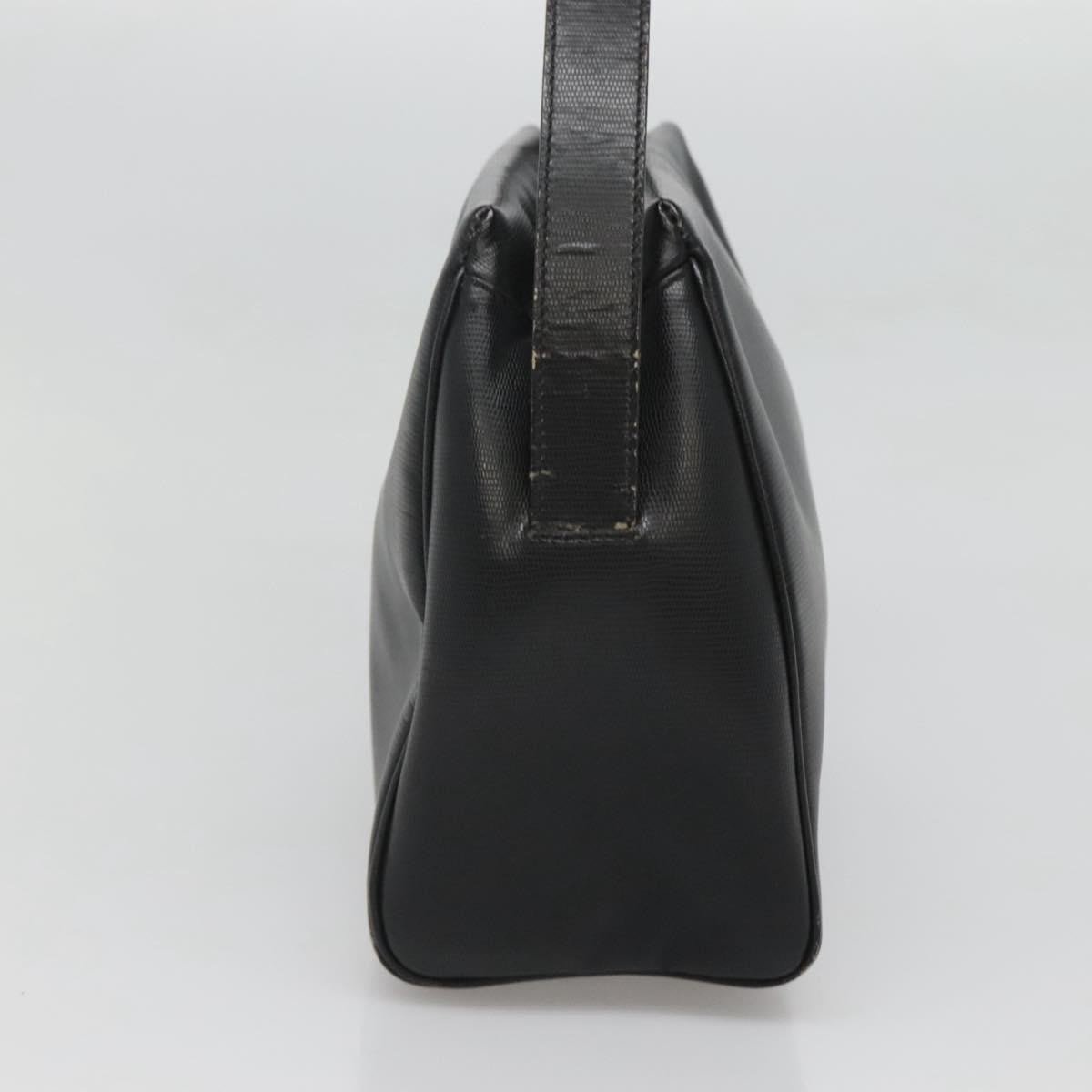Celine Circle Logo Leather Zwart