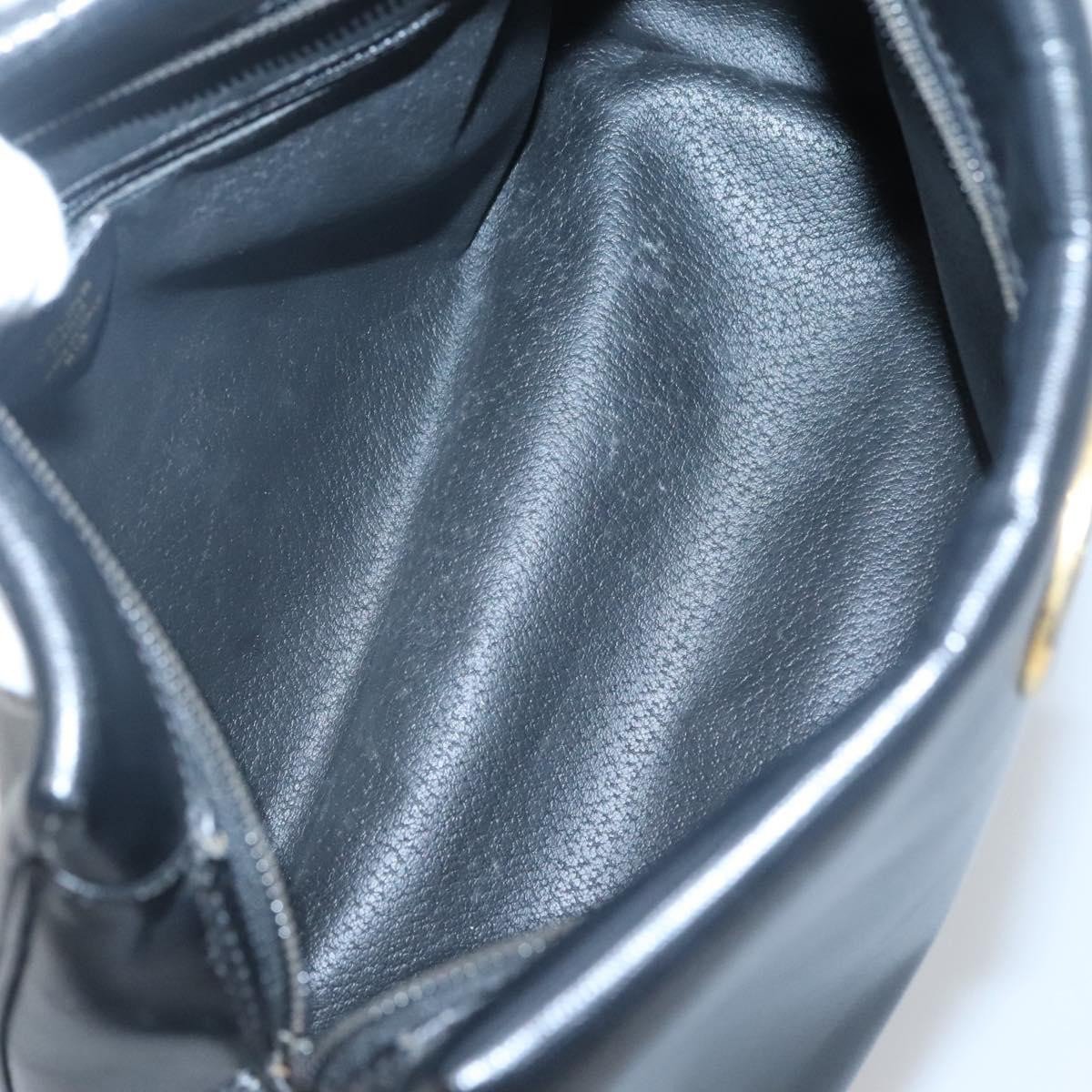 Celine Circle Logo Leather Zwart