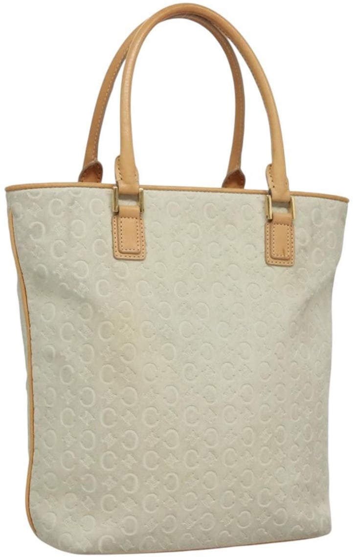 Celine Celine Vintage Macadam Tote bag C Macadam Suede Wit