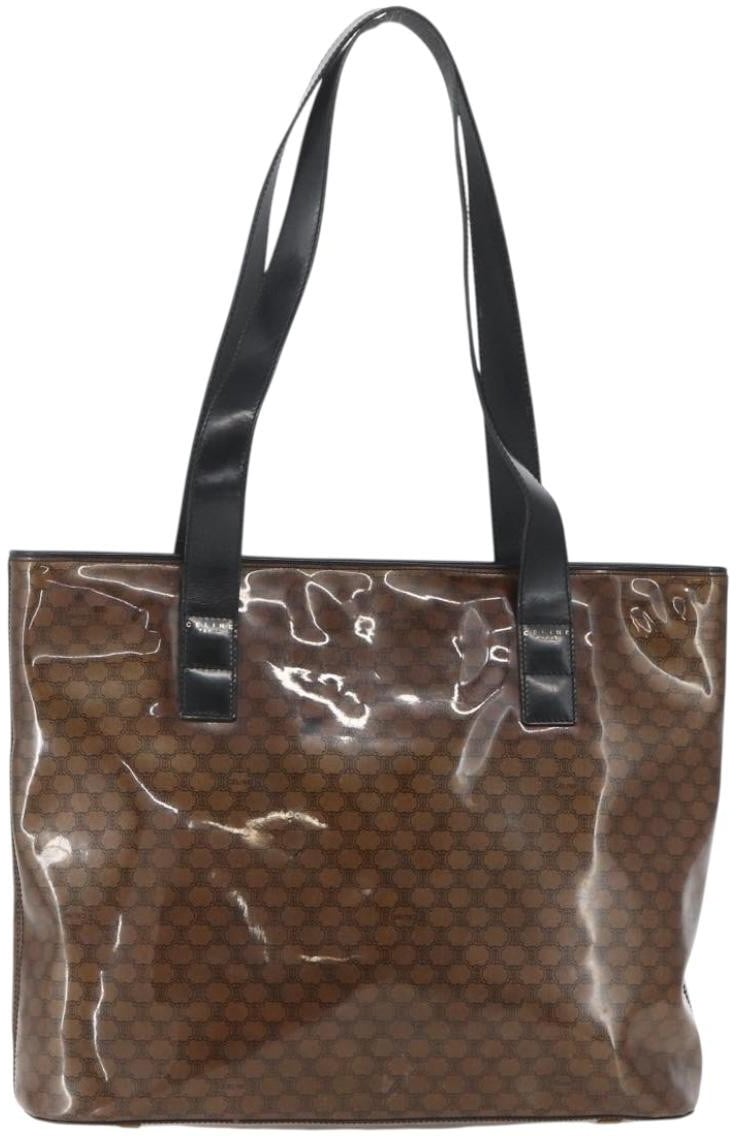 Celine Celine Vintage Macadam Shoulder Bag Macadam Canva Vinyl Bruin