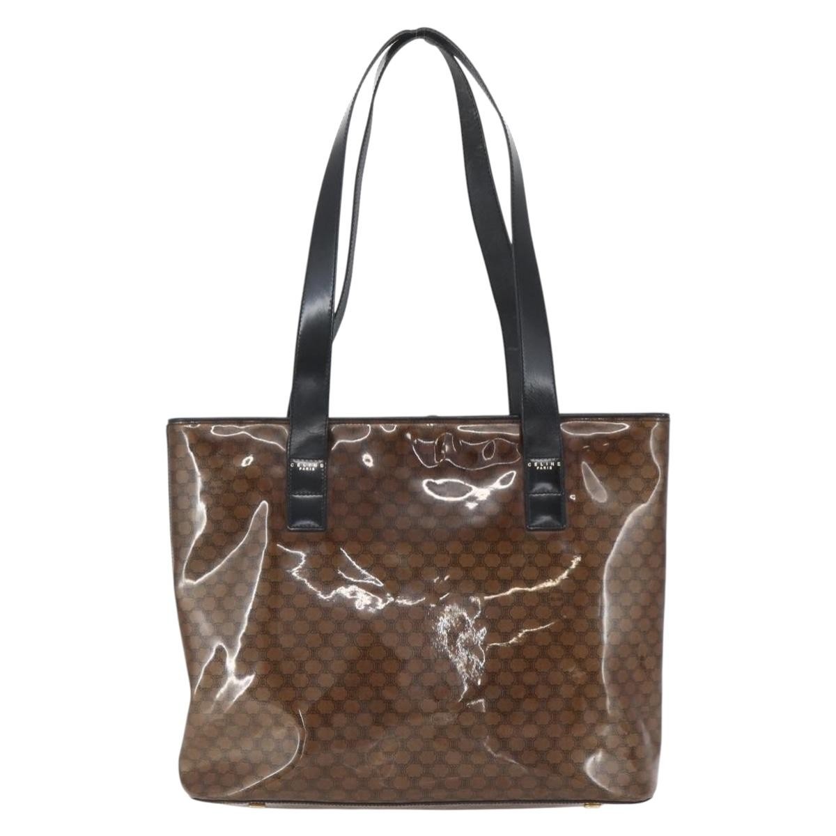 Celine Celine Vintage Macadam Shoulder Bag Macadam Canva Vinyl Bruin