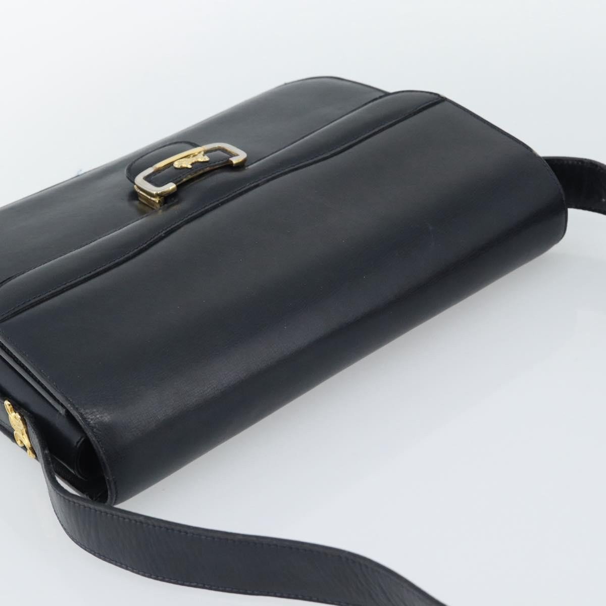 Celine Vintage Horse Carriage Bag Trihomphe leather Navy