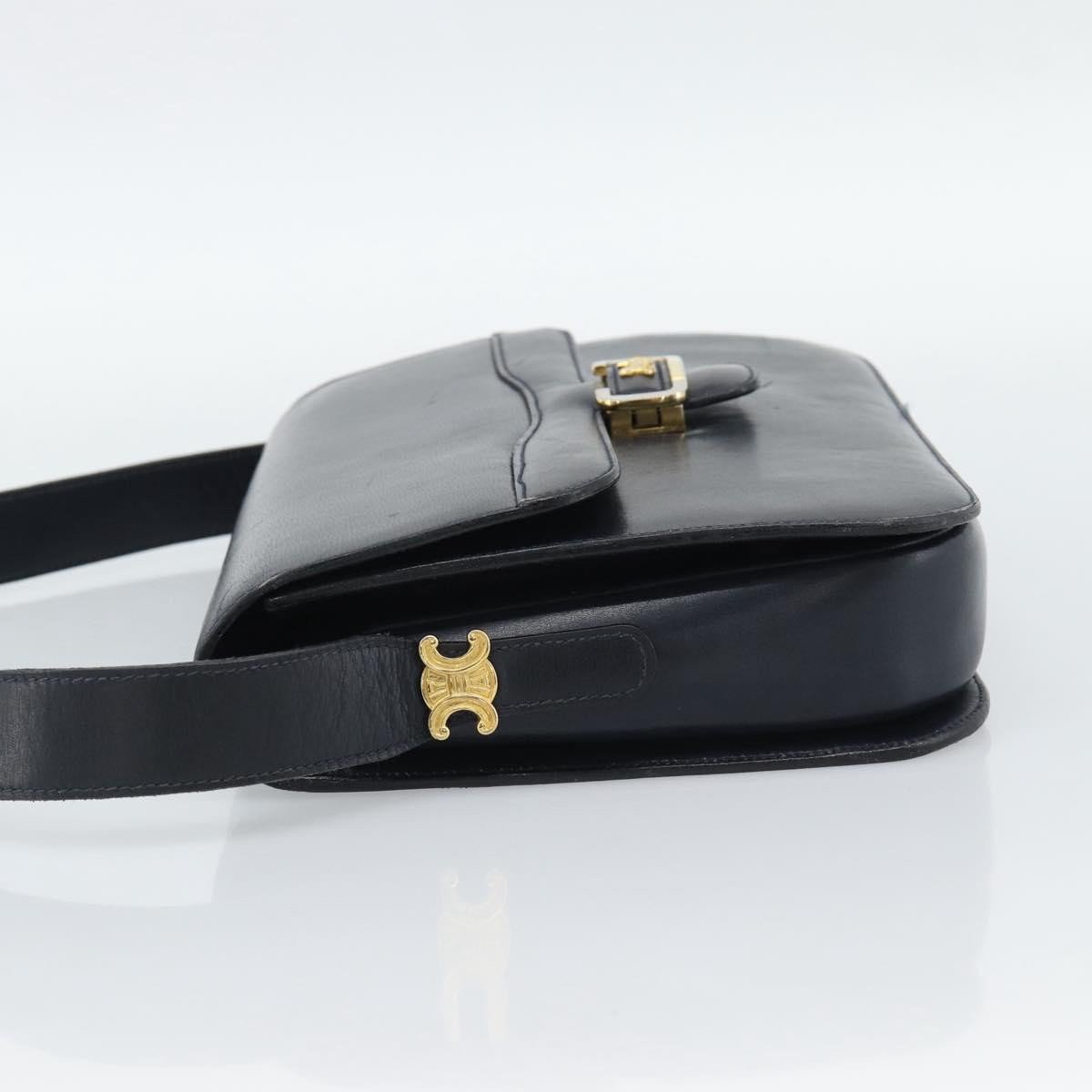 Celine Vintage Horse Carriage Bag Trihomphe leather Navy