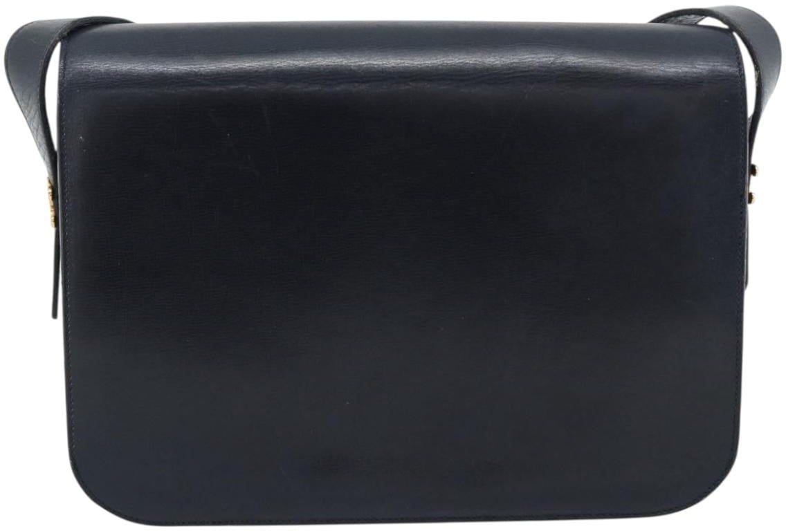 Celine Vintage Horse Carriage Bag Trihomphe leather Navy