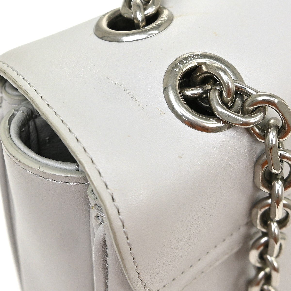 Celine C Bag Leather Small Grijs