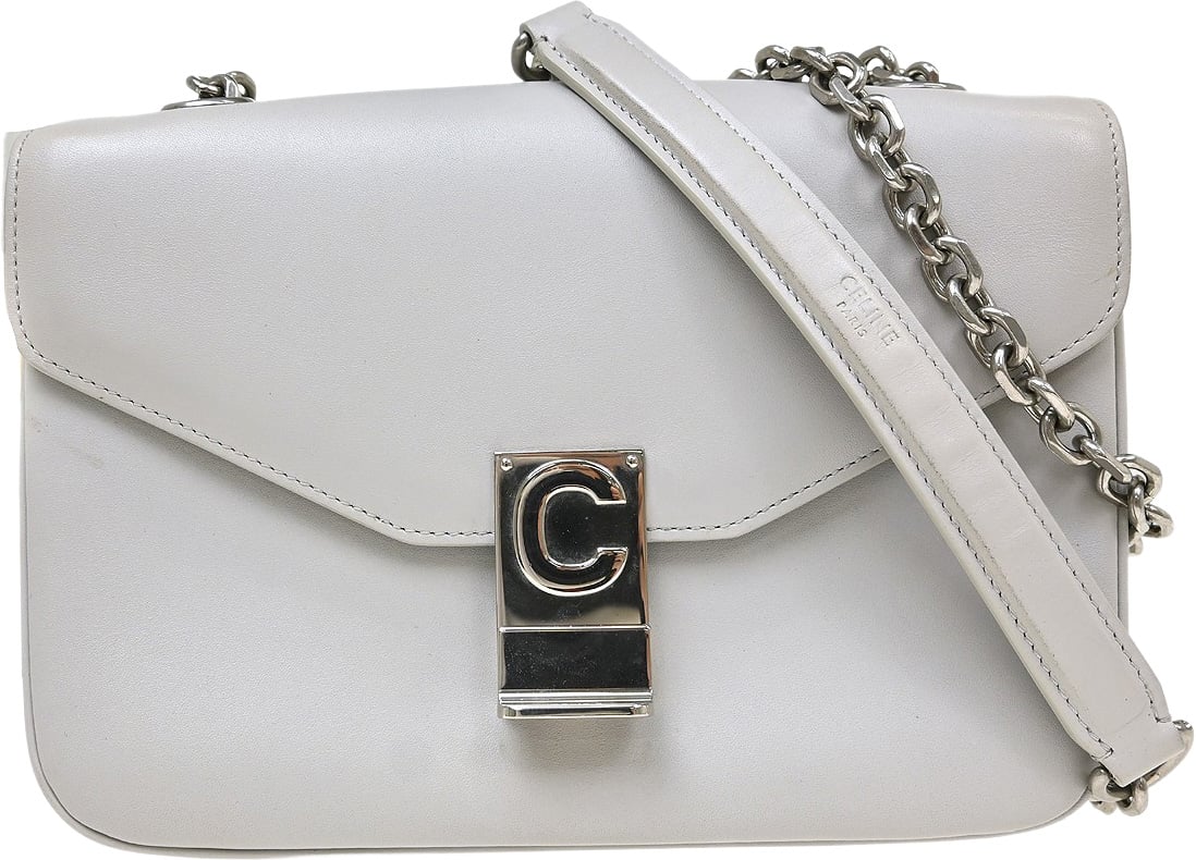 Celine C Bag Leather Small Grijs