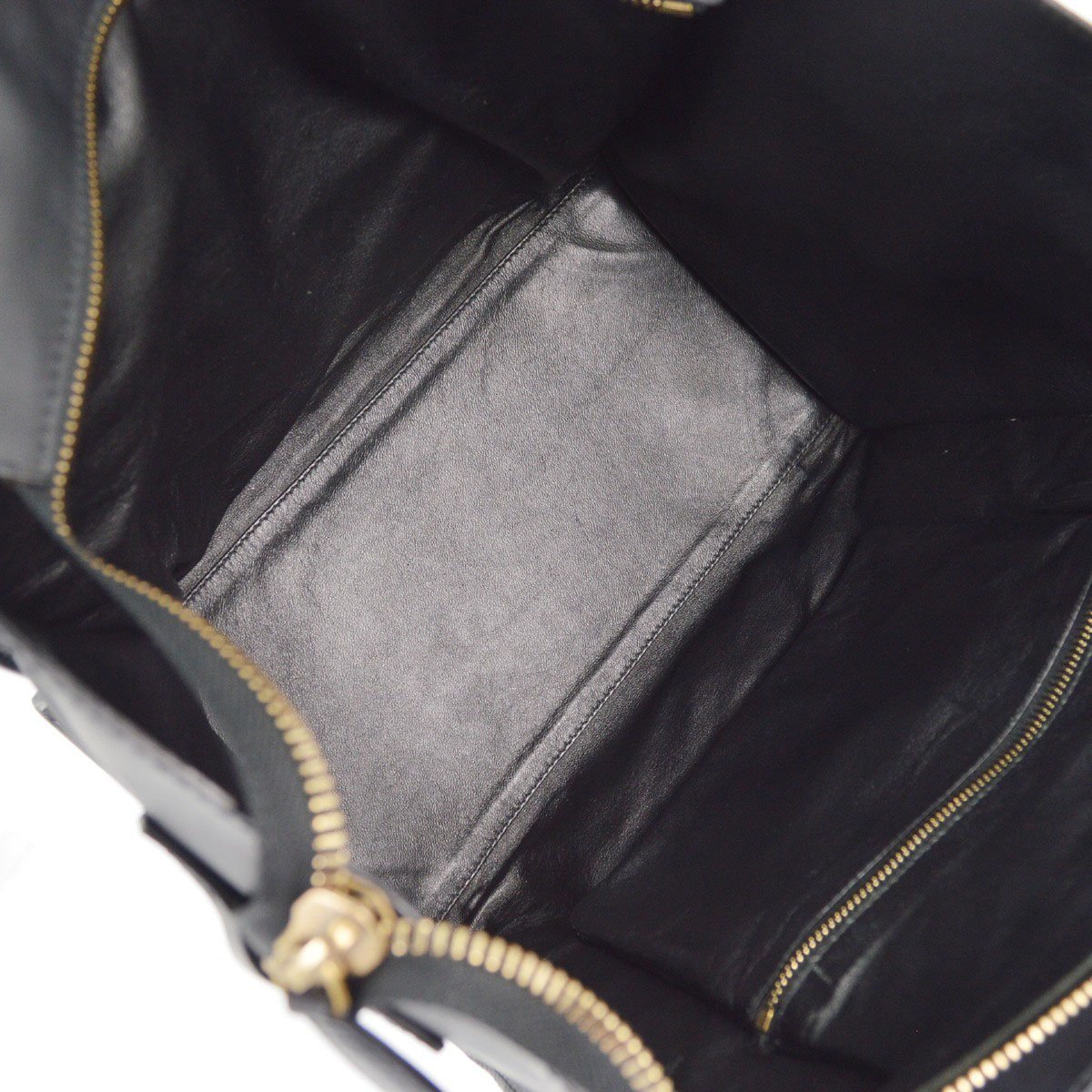 Celine Celine Luggage Bag Printed Canvas and Leather Mini Zwart