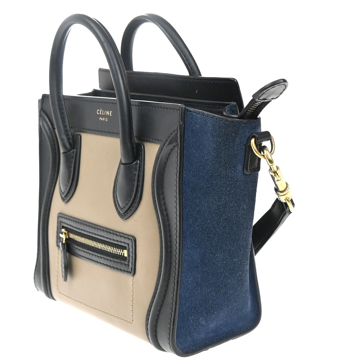 Celine Celine Tricolor Luggage Bag Leather Nano Divers