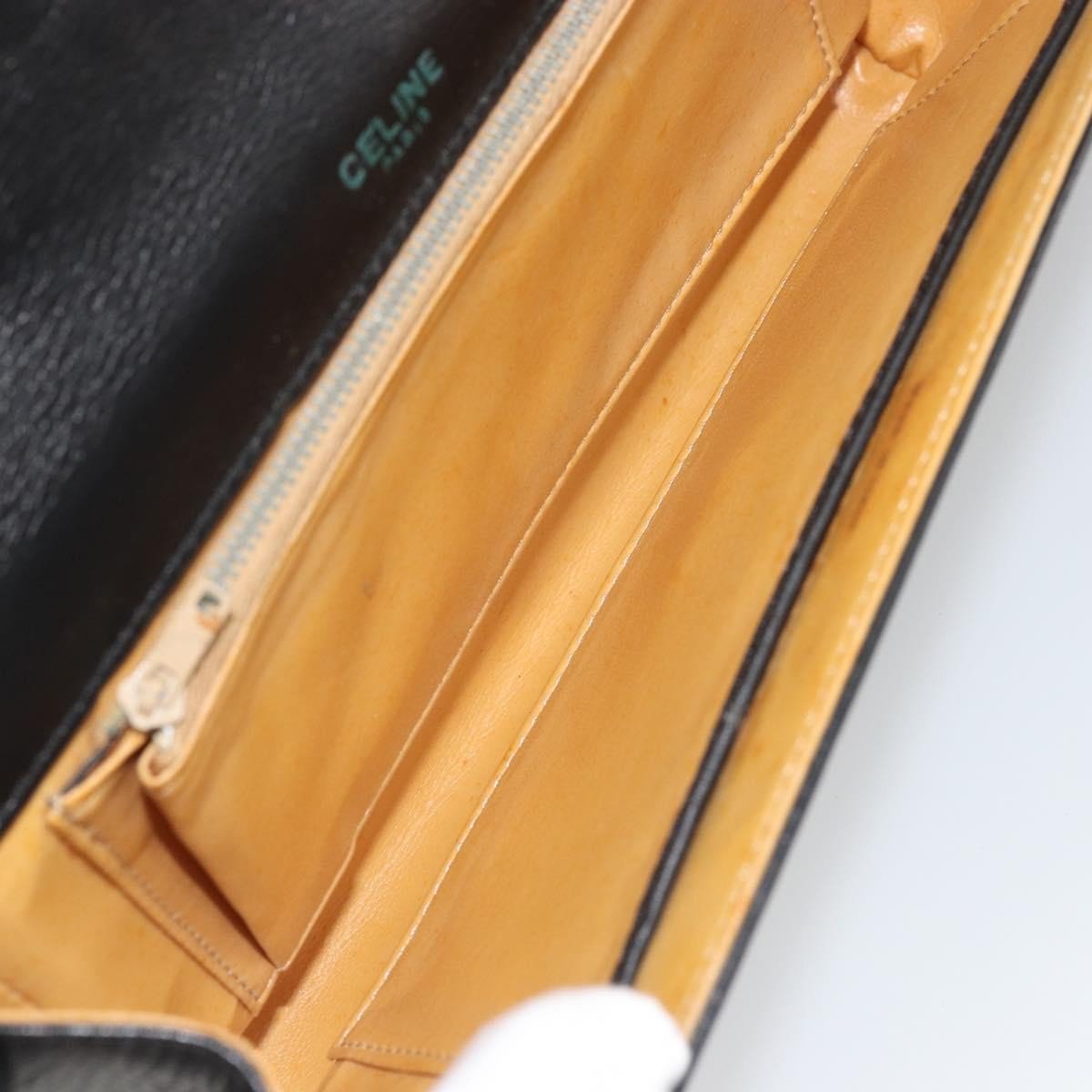 Celine Vintage Horsebit Sling Leather Zwart