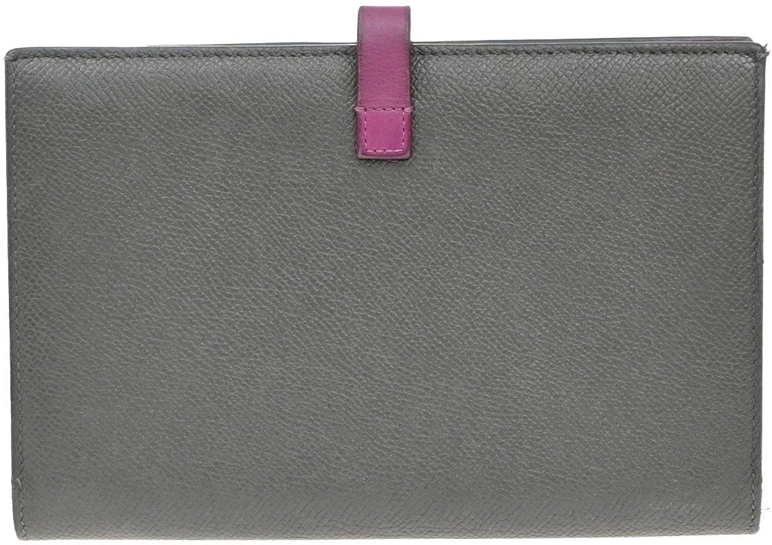 Celine Celine Bifold Flat Wallet Leather Grijs