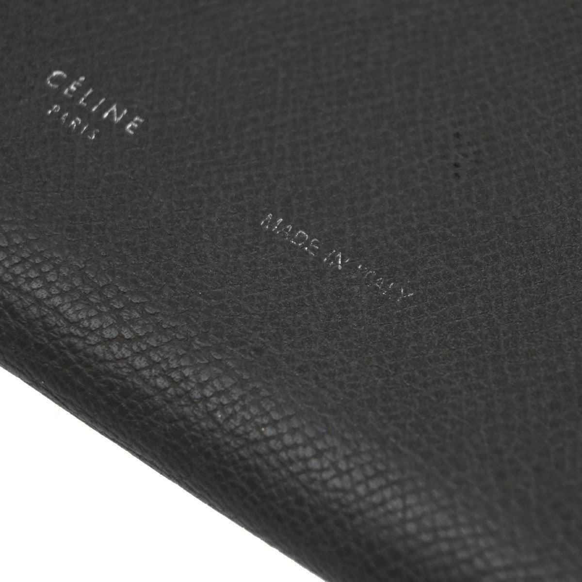 Celine Celine Bifold Flat Wallet Leather Grijs