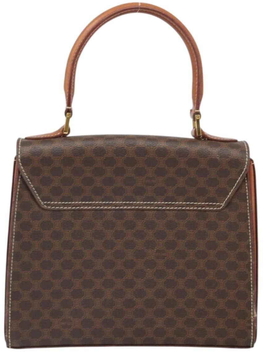 Celine Celine Vintage Convertible Turnlock Top Handle Bag Canvas Bruin