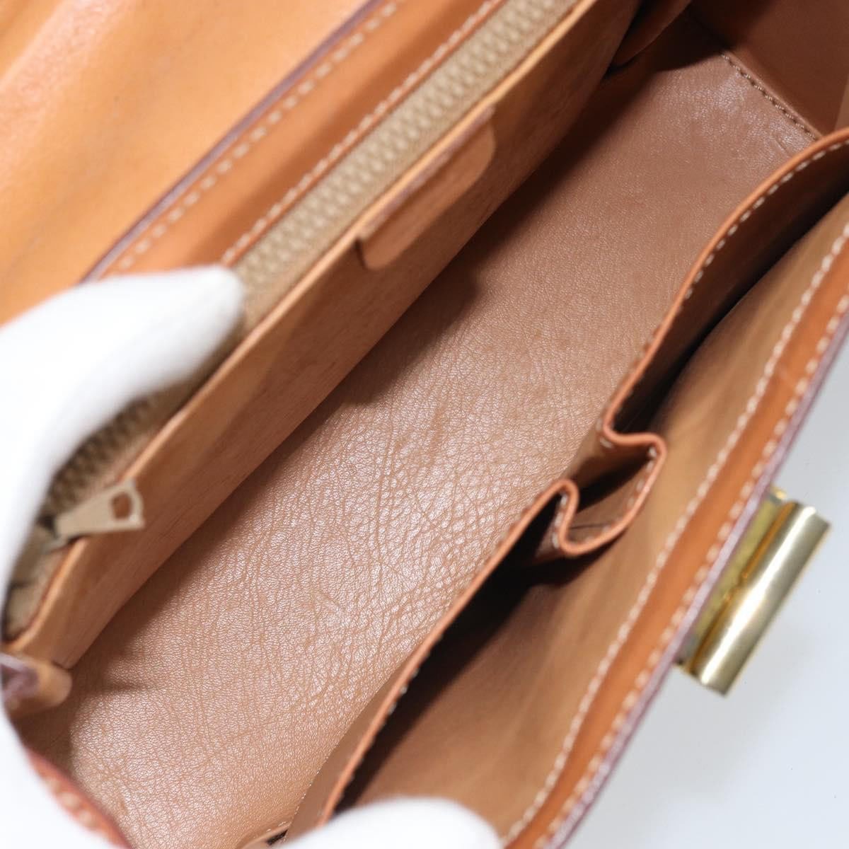 Celine Celine Vintage Convertible Turnlock Top Handle Bag Canvas Bruin