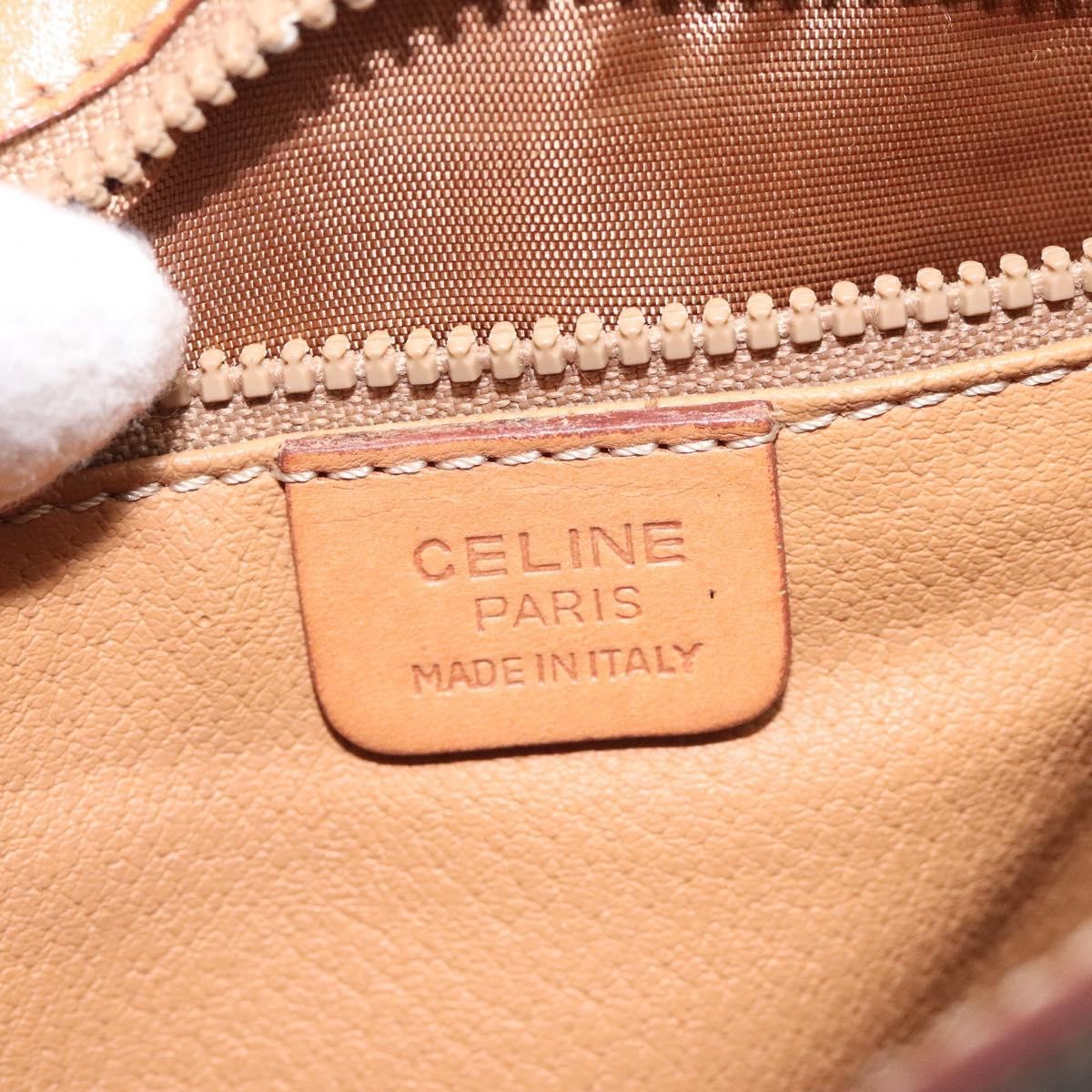 Celine Celine Vintage Convertible Macadam Turnlock Shoulder Bag Canvas and Leather Bruin