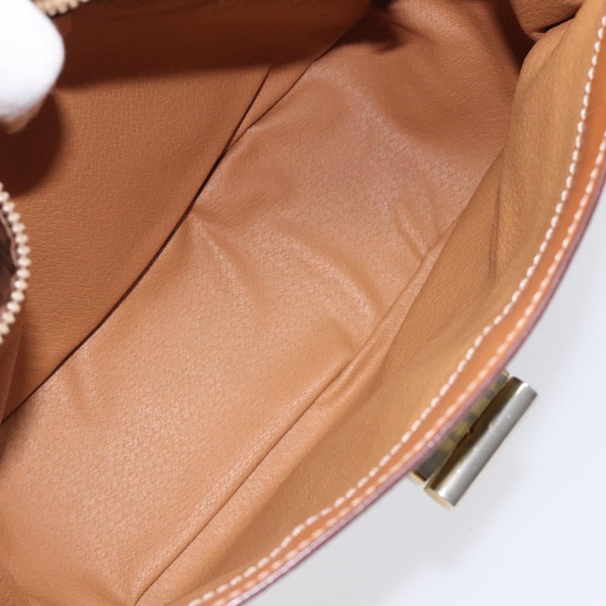 Celine Celine Vintage Convertible Macadam Turnlock Shoulder Bag Canvas and Leather Bruin