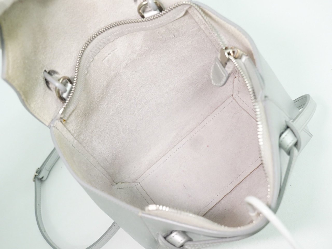 Celine Celine Belt Bag Textured Leather Nano Zilver