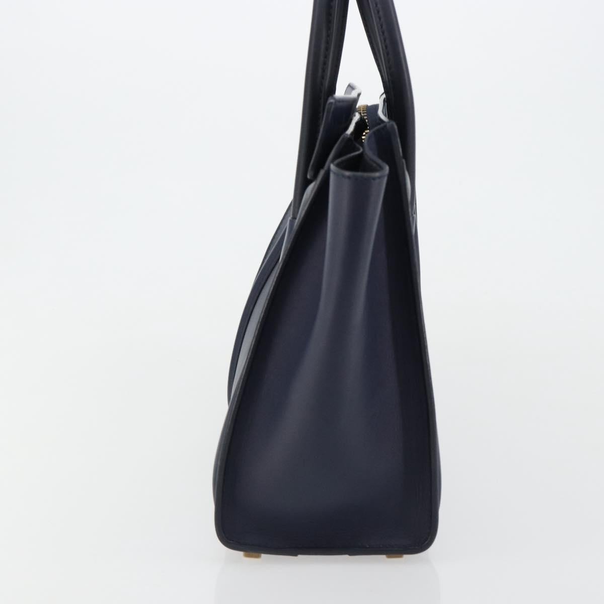 Celine Celine Tricolor Luggage Bag Leather Micro Navy