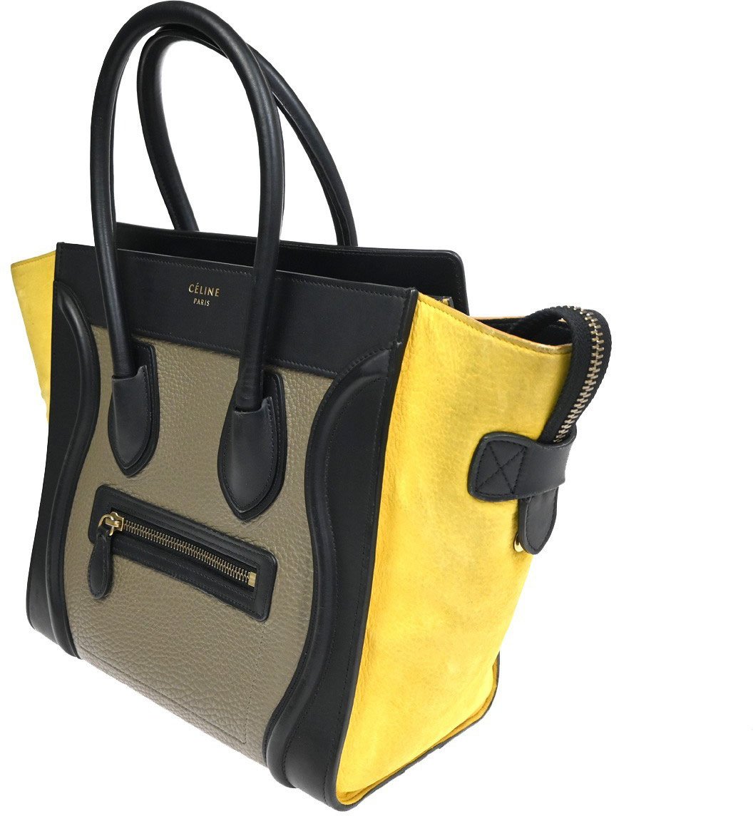 Celine Celine Tricolor Luggage Bag Leather Micro Divers