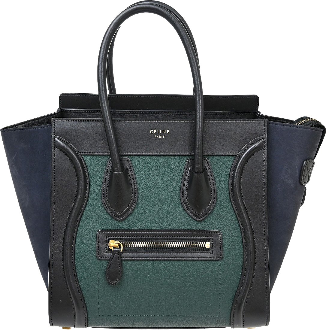 Celine Tricolor Shoulder Luggage Leather Divers