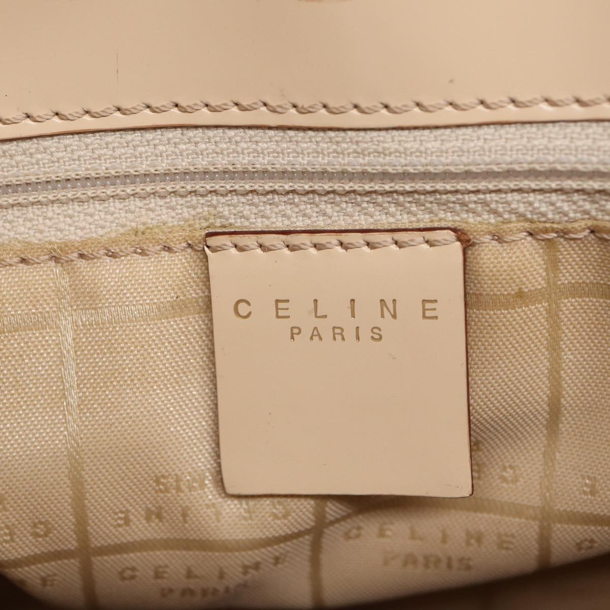 Celine Celine Shoulder Bag Nylon Beige