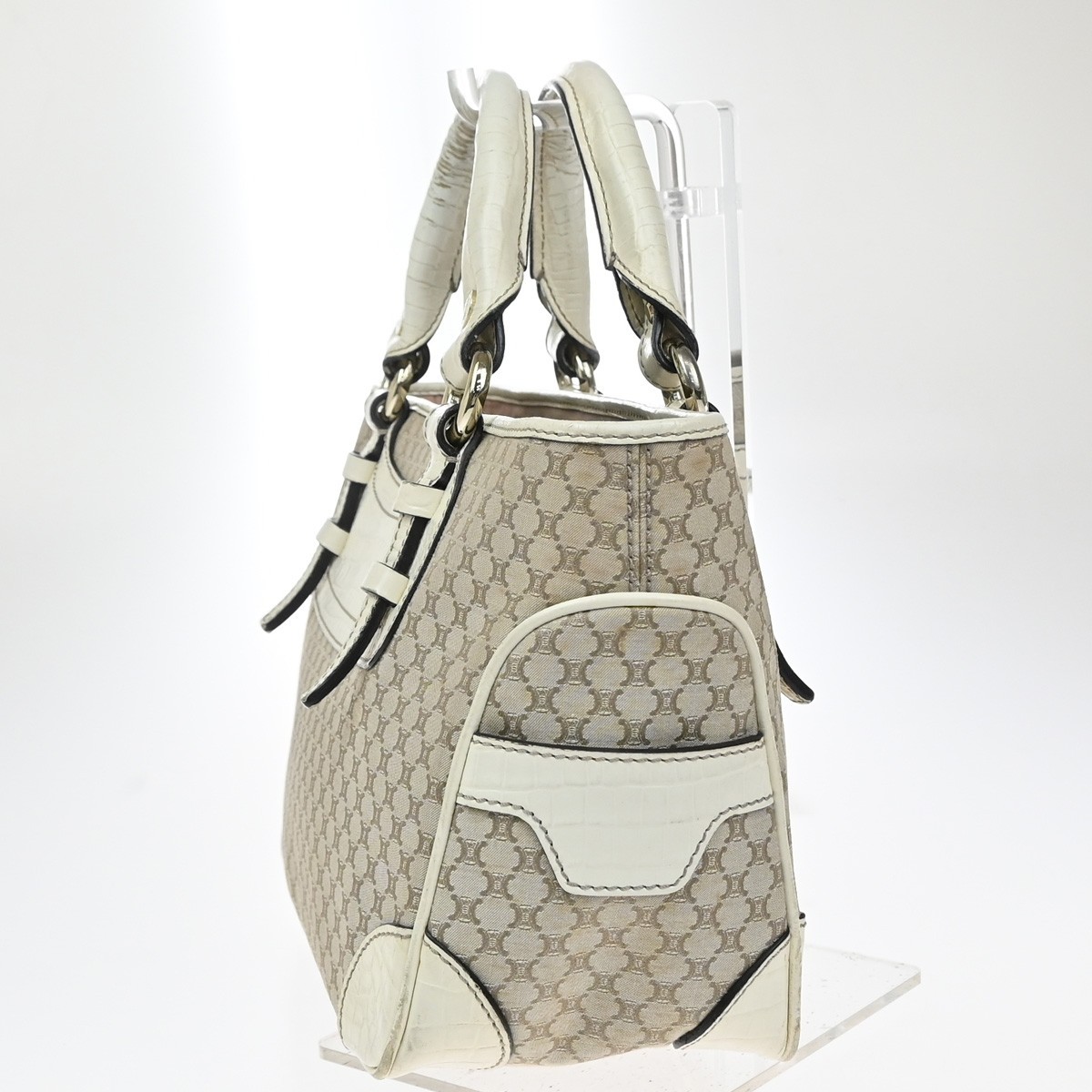 Celine Celine Boogie Satchel Macadam Beige