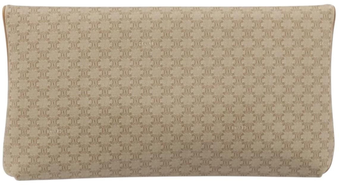 Celine C Macadam Pouch Canvas Beige