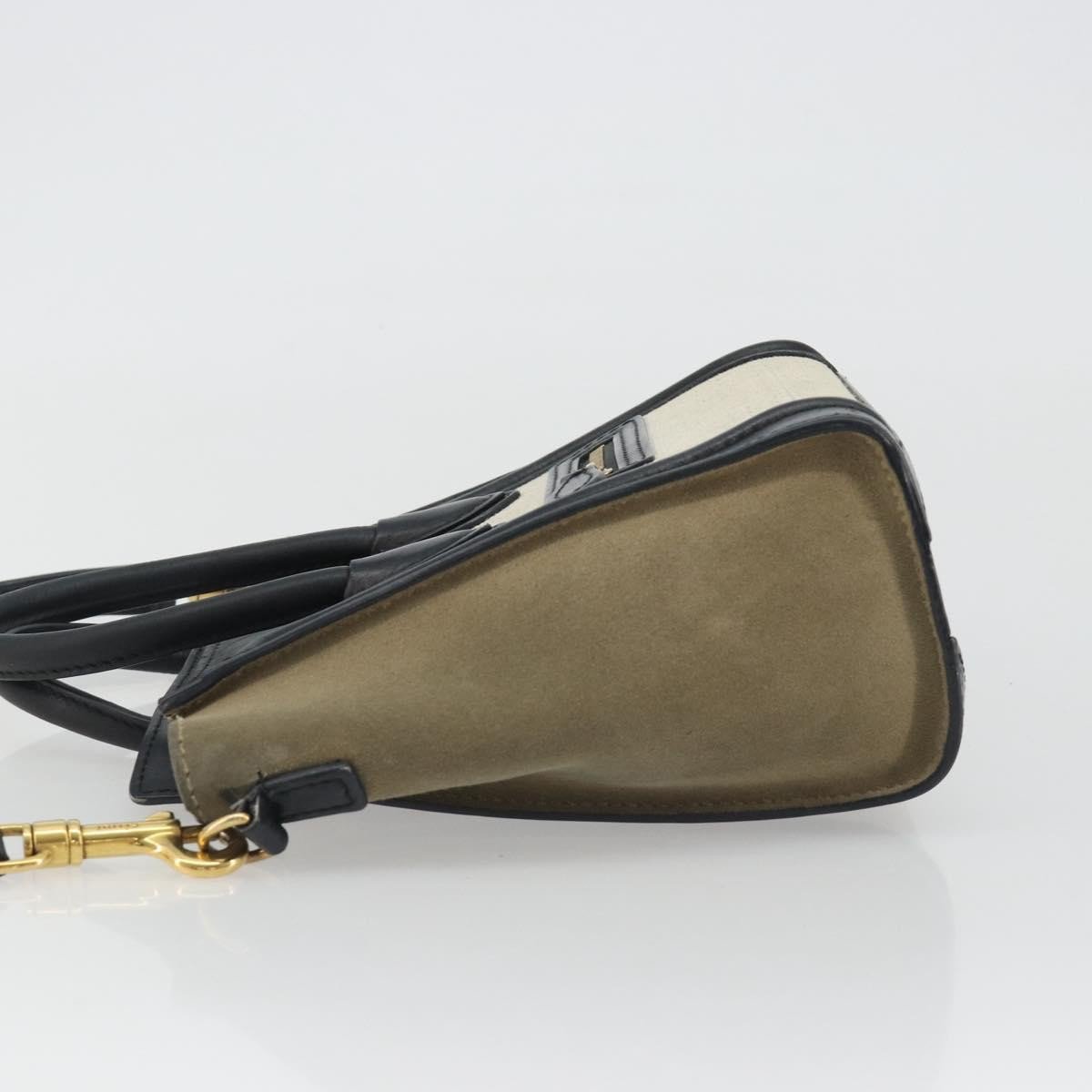 Celine Luggage Canvas and Leather Mini Grijs