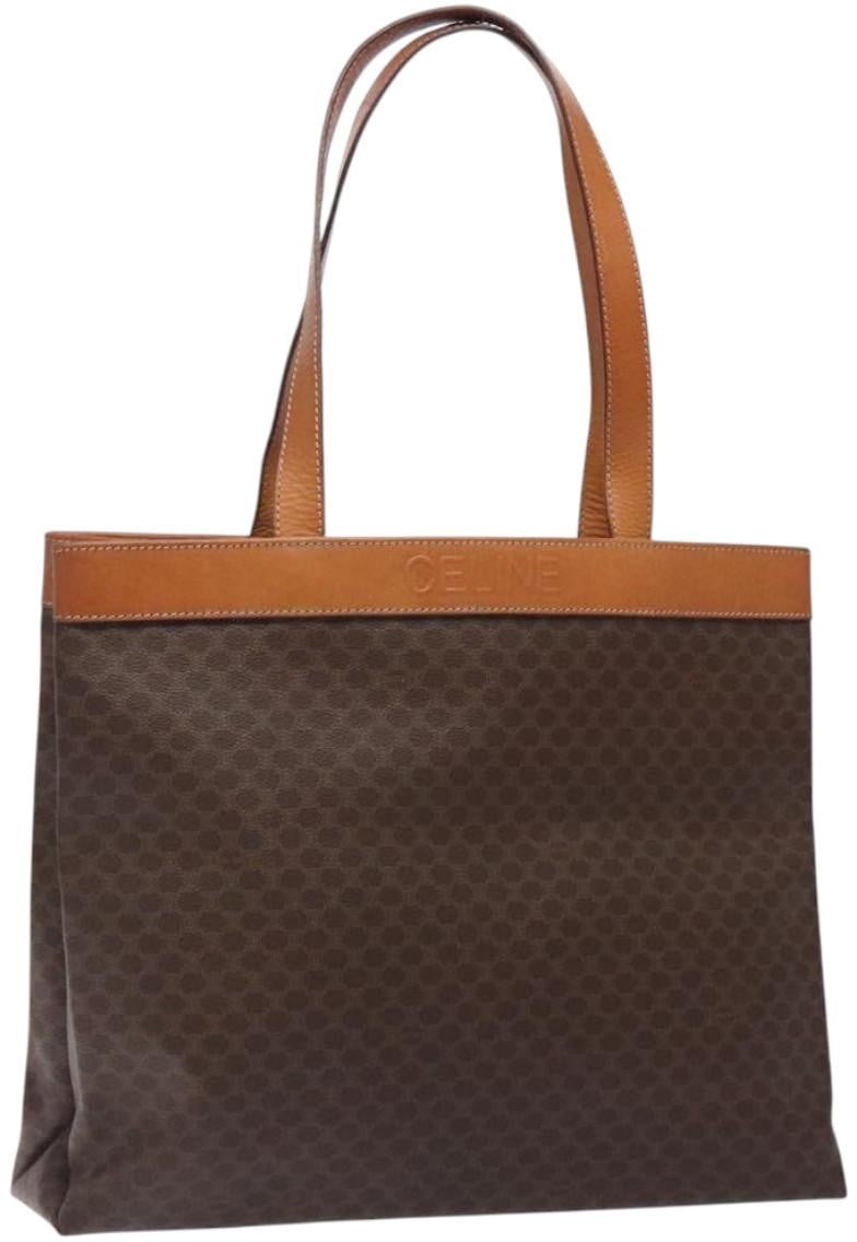 Celine Celine Vintage Macadam Handbag Leather Bruin