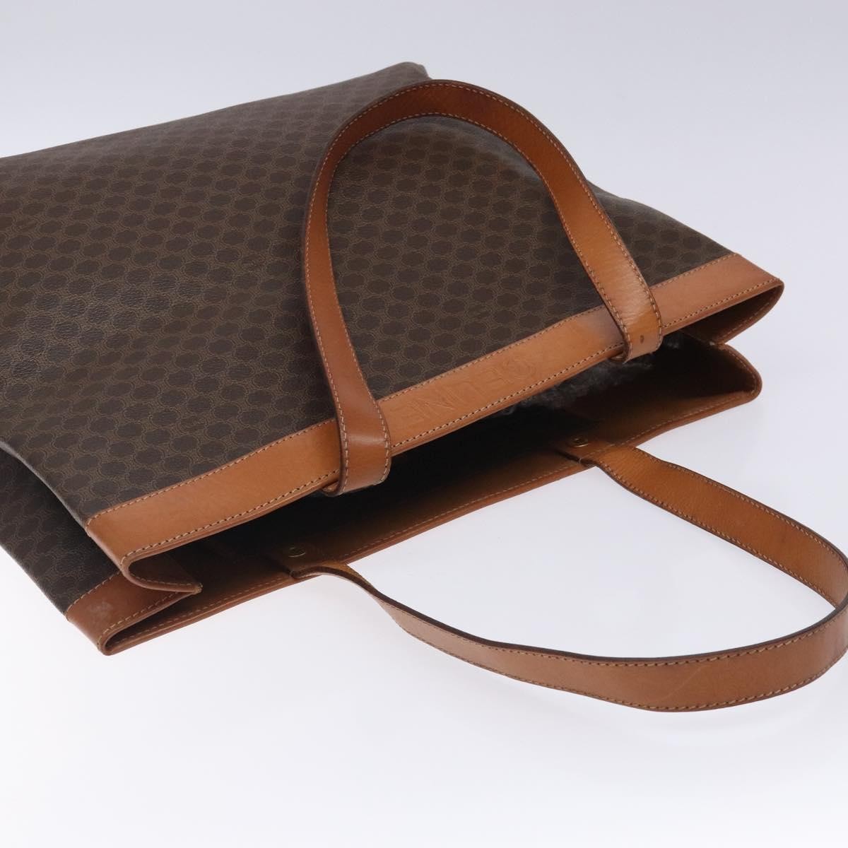 Celine Celine Vintage Macadam Handbag Leather Bruin