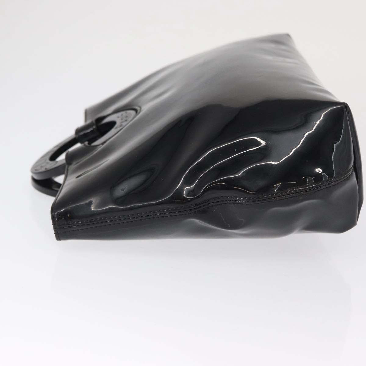 Celine Celine Circle Logo Handbag Patent Leather Zwart