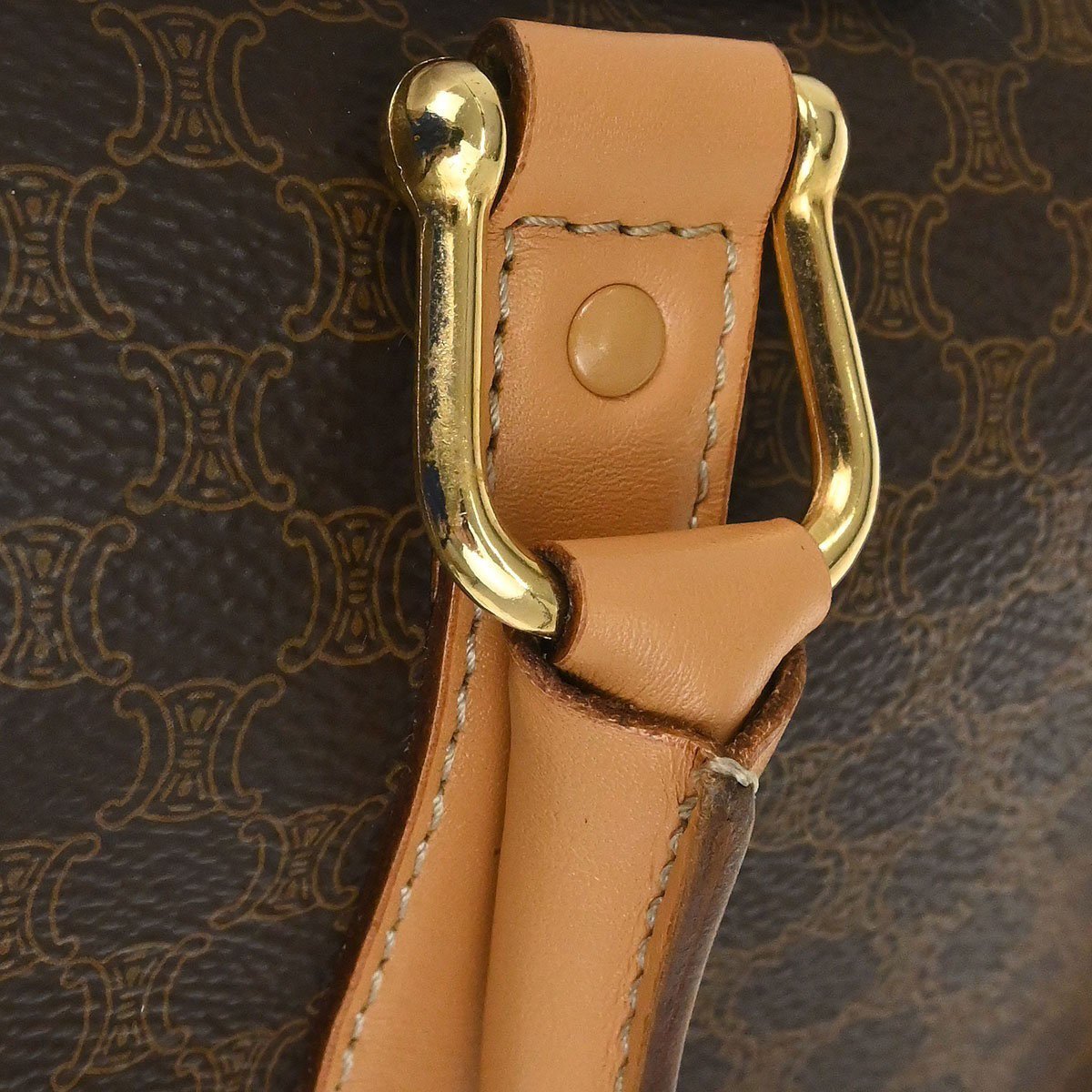 Celine Celine Convertible Duffle Bag Triomphe Coated Canvas Large Bruin