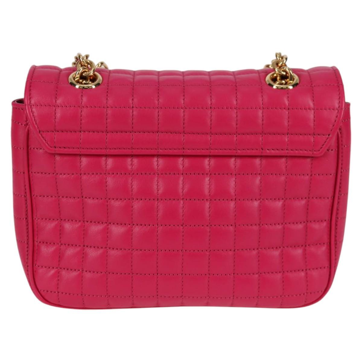 Celine Celine C Bag Quilted Leather Small Roze