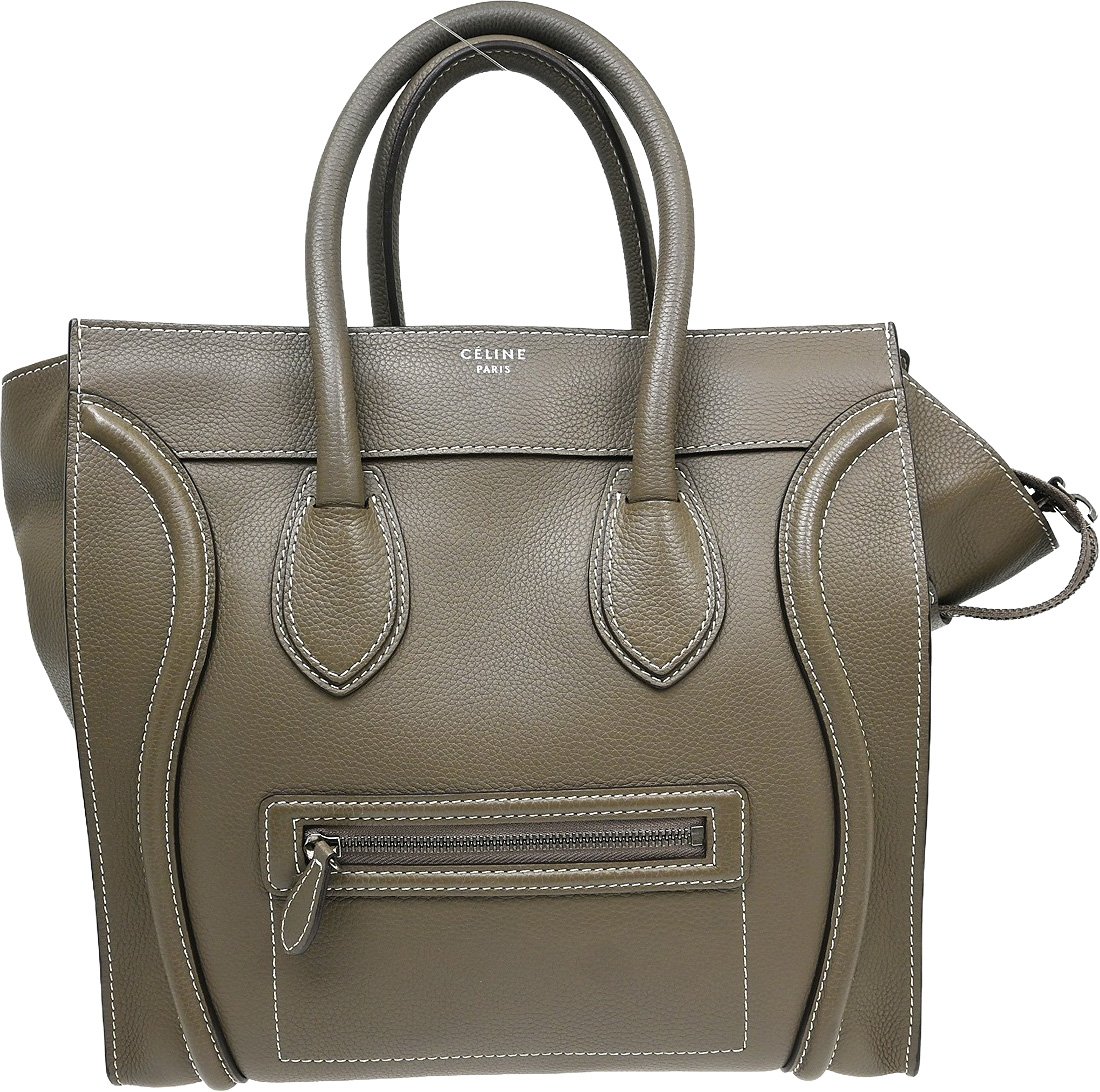 Celine Luggage Grainy Leather Medium Grijs