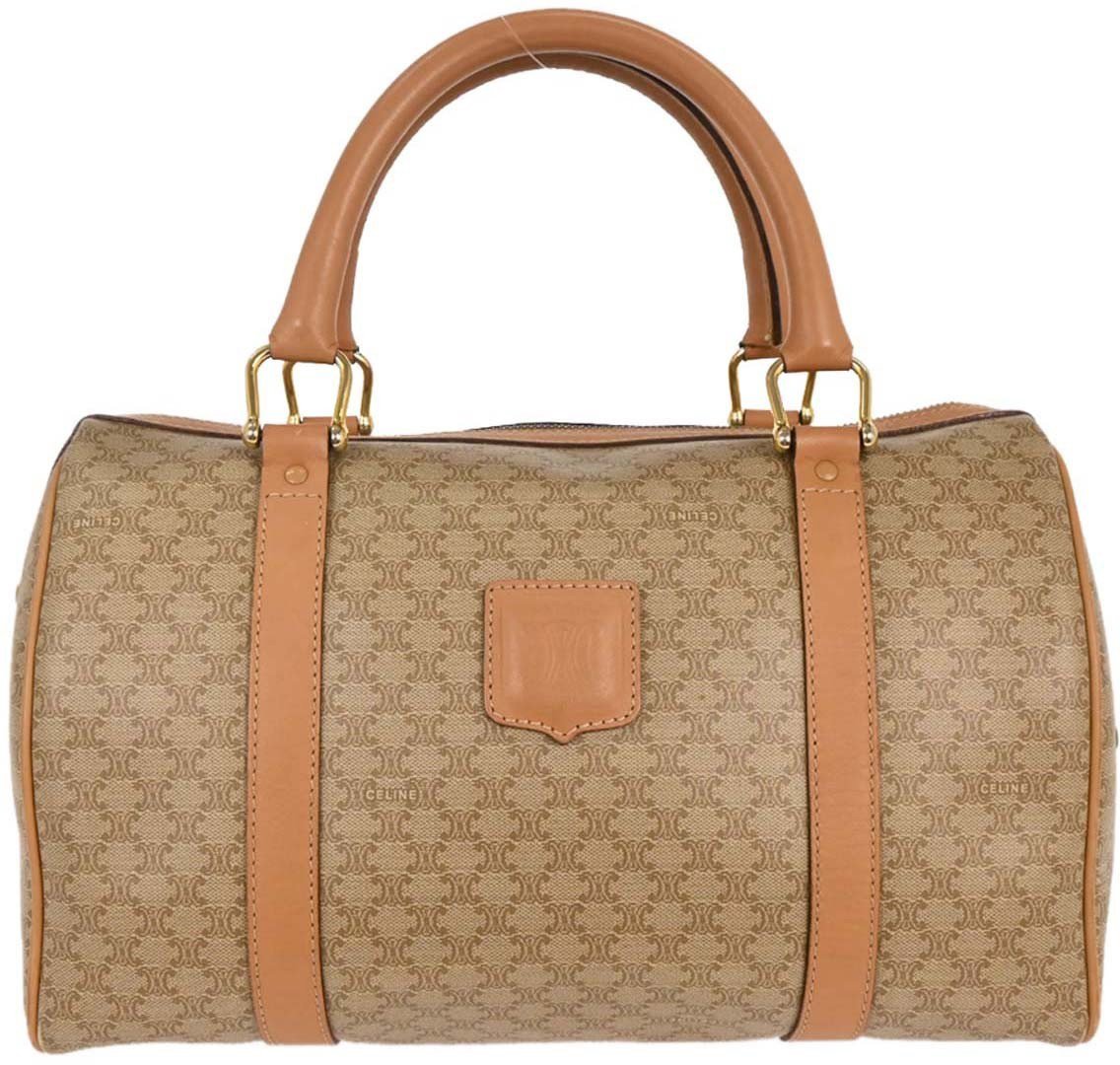 Celine Celine Vintage Duffle Bag Canvas and Leather Beige