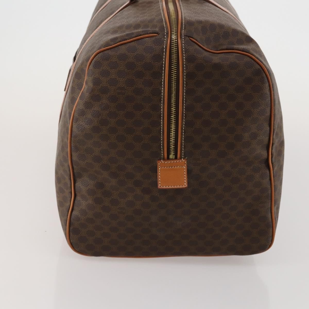 Celine Vintage Duffle Canvas and Leather Bruin
