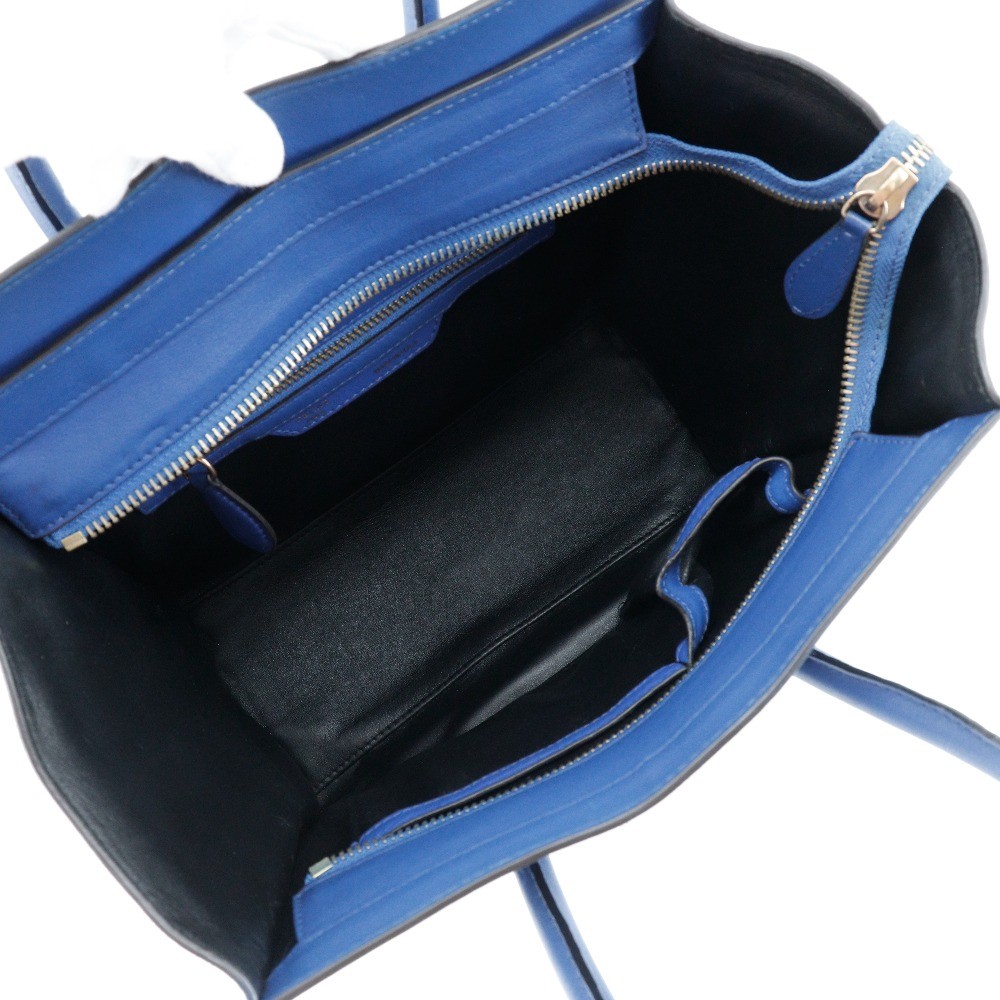 Celine Celine Luggage Bag Suede Micro Blauw